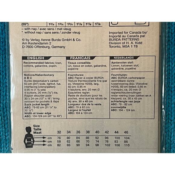 Burda 4342 sewing pattern womens boxy power blazer - Picture 5 of 5